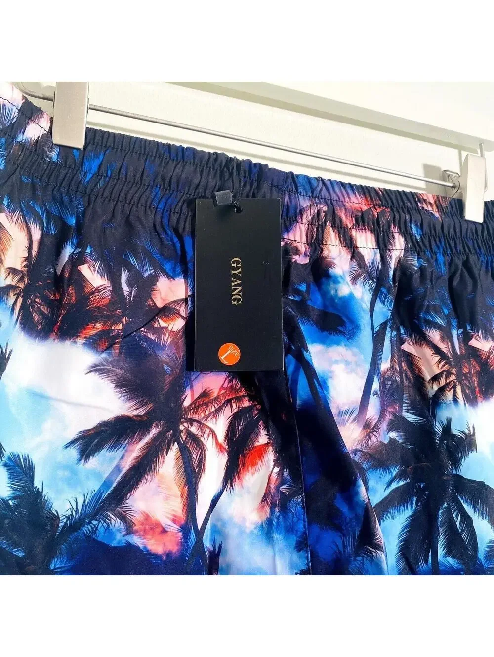 Mens Swim Trunks Casual Trendy Hawaiian Style Palm Tree Shorts For Summer New